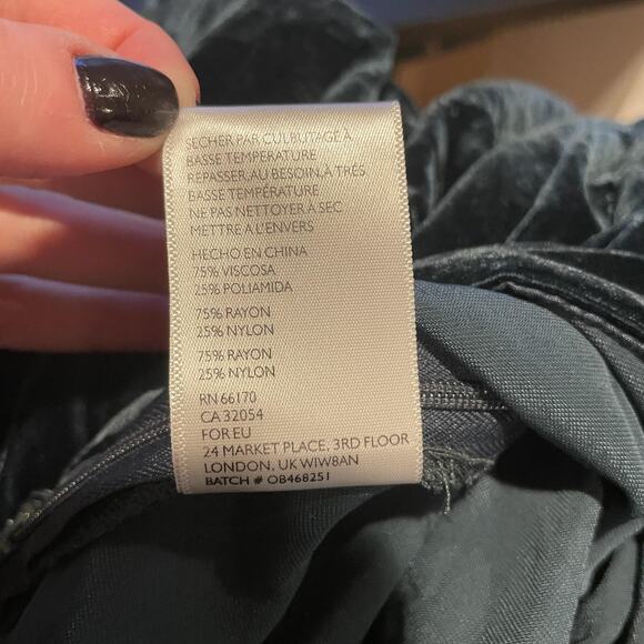 Kimchi Blue Pants Womens 2 Velvet Wide Leg Cropped High Rise Urban Outfitters - Picture 8 of 11